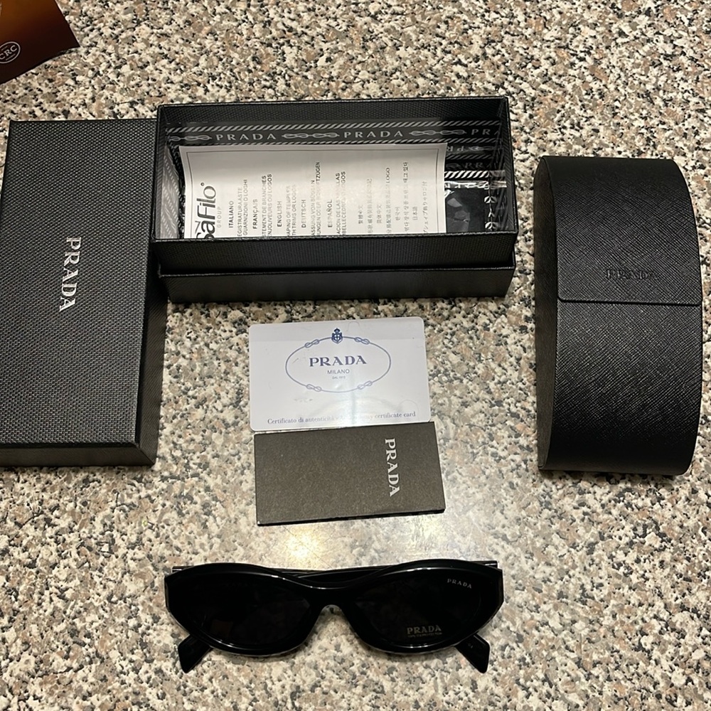 PRADA PR26Z all black sunglasses